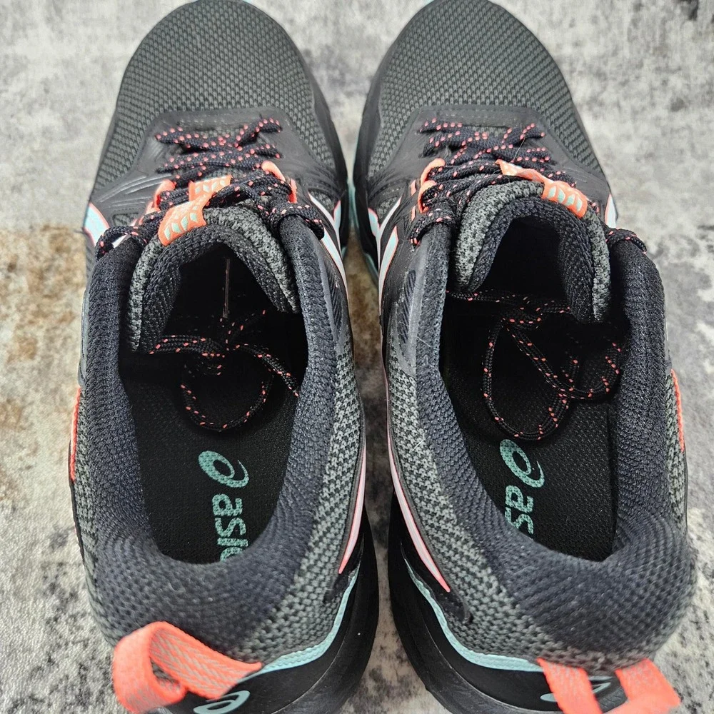 Asics Gel Venture 8 Sneakers Womens 10 Black Aqua Trail Running Shoes‎ 1012A708